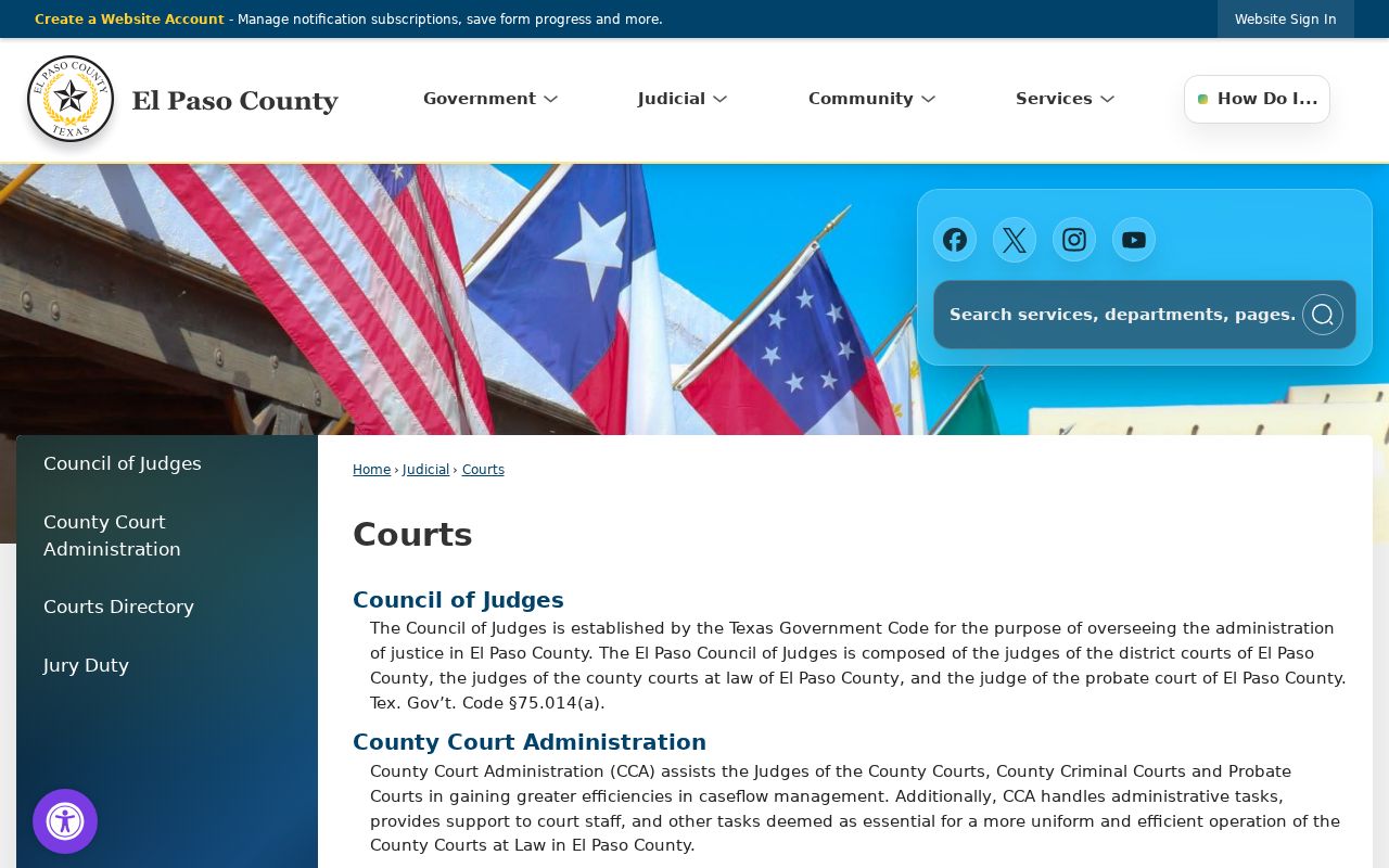 El Paso County criminal court docket administration
