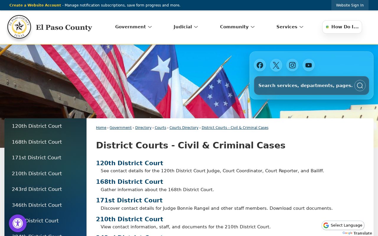 El Paso County mixed criminal docket courts