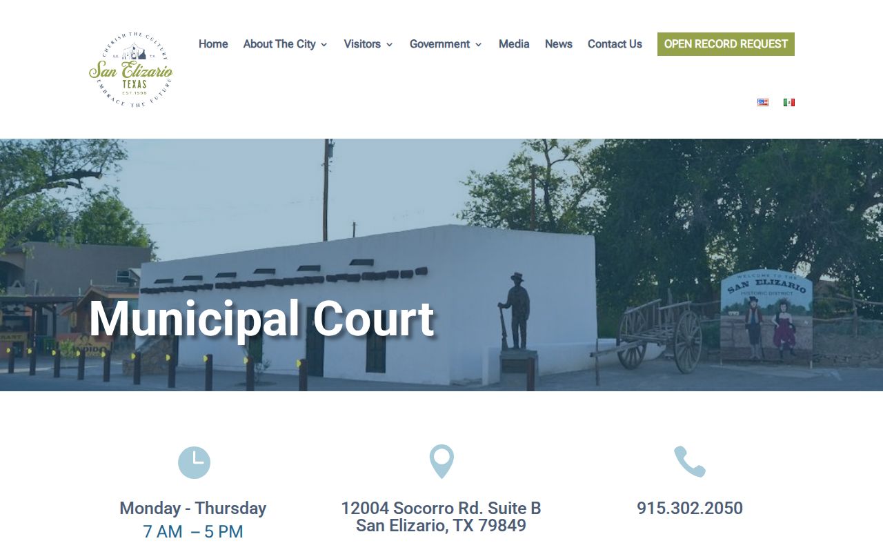 San Elizario Municipal Court docket and payment page