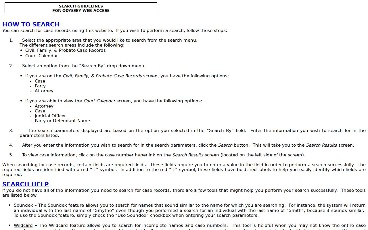 El Paso County court docket Odyssey search help