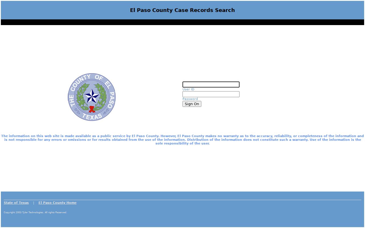 El Paso County court docket Odyssey login